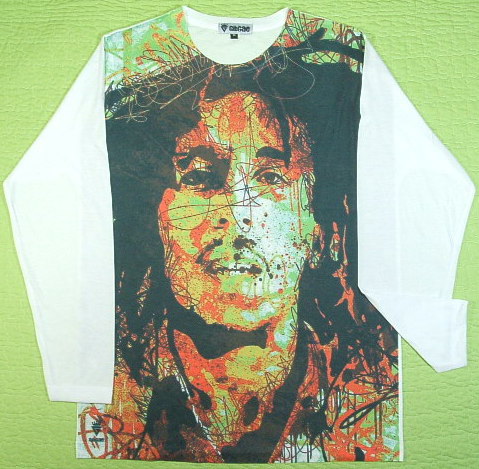 長袖　ロンＴ　ボブマーリーＴシャツ　Bob Marley T-shirt　ラスタ　レゲエ　ボブ・マーレーのＴシャツ