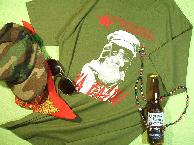 サパティスタ民族解放軍（EZLN）のTシャツ雑貨、マルコス副司令官のＴ 